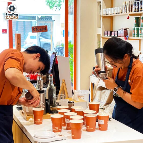 cách pha cacao sữa ngon cho barista mới
